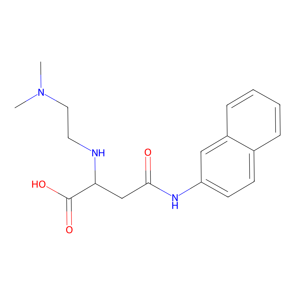 2-((2-(Dimethylamino)ethyl)amino)-4-(naphthalen-2-ylamino)-4-oxobutanoic acid molecular structure, CAS 1098619-63-6