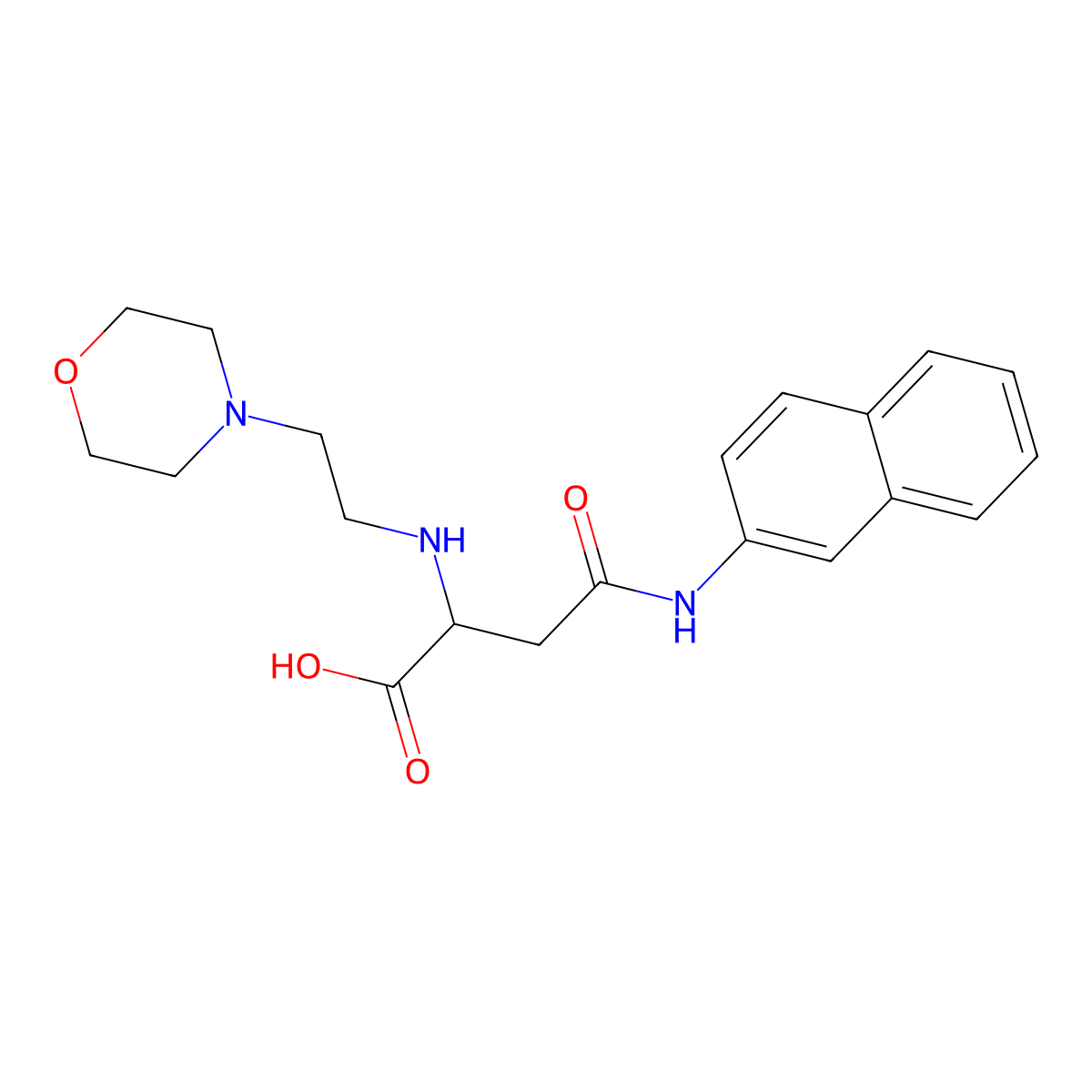 2-((2-Morpholinoethyl)amino)-4-(naphthalen-2-ylamino)-4-oxobutanoic acid molecular structure, CAS 1098619-64-7