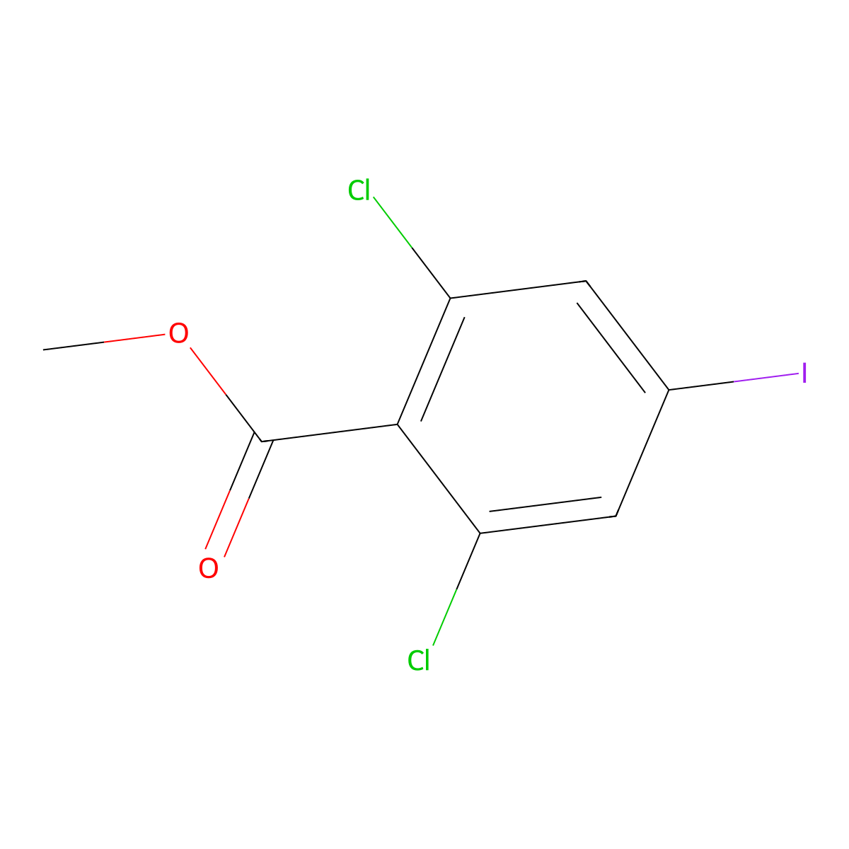 Methyl 2,6-dichloro-4-iodobenzoate molecular structure, CAS 1098619-73-8