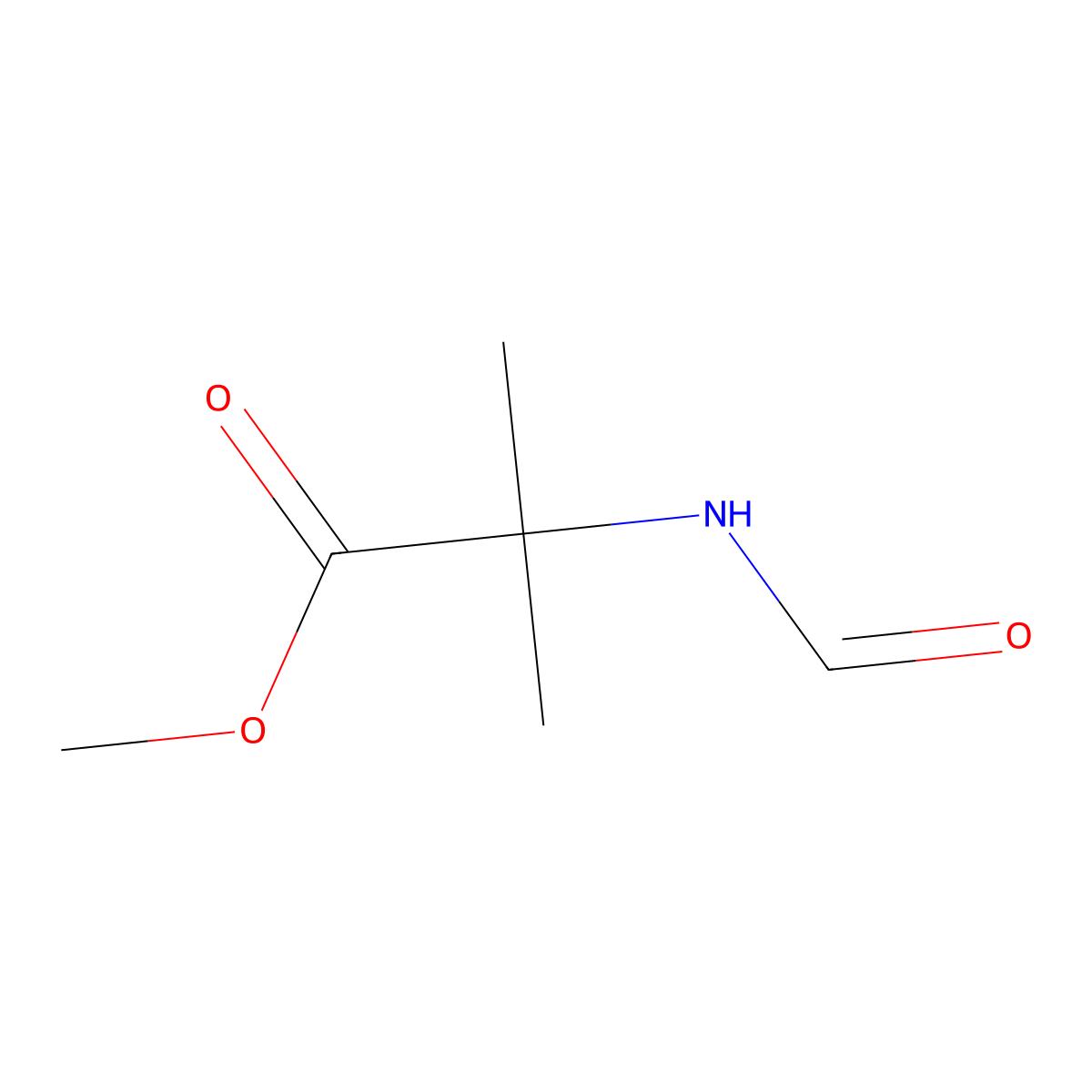 Methyl 2-formamido-2-methylpropanoate molecular structure, CAS 109862-23-9