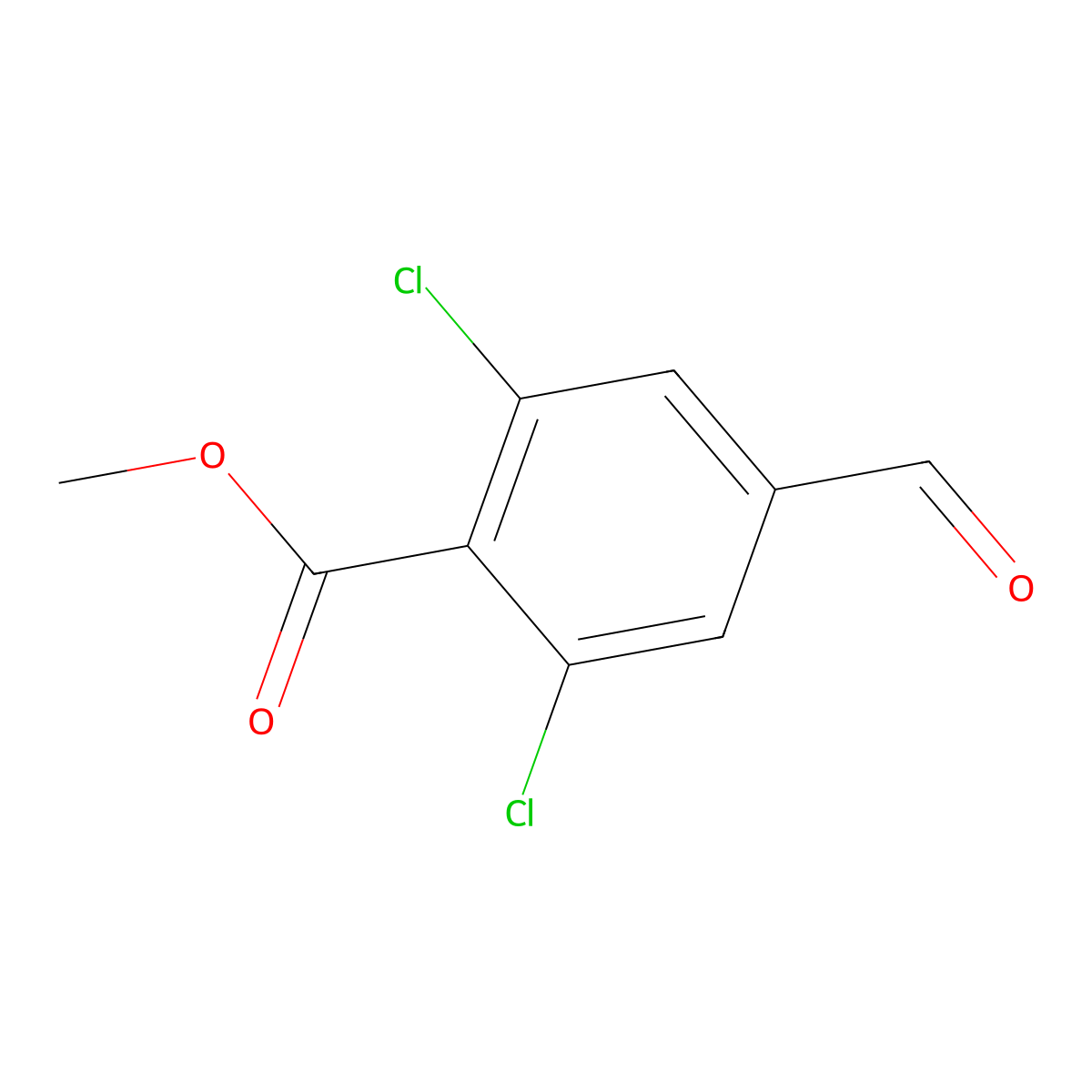 Methyl 2,6-dichloro-4-formylbenzoate molecular structure, CAS 1098620-10-0
