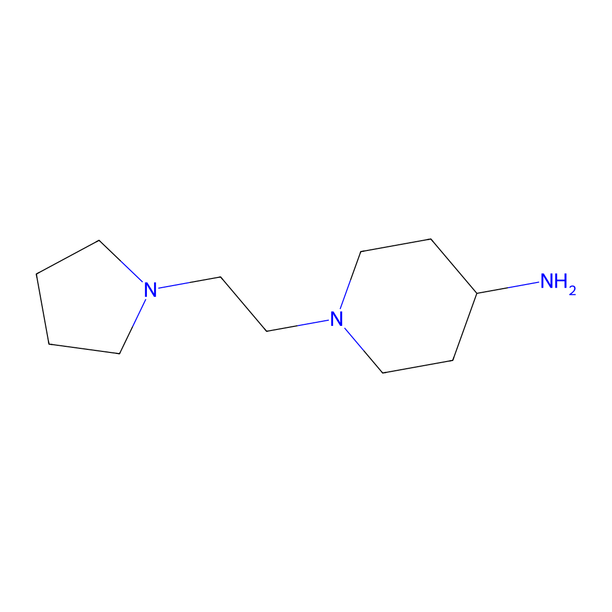 1-[2-(Pyrrolidin-1-yl)ethyl]piperidin-4-amine molecular structure, CAS 1098624-48-6