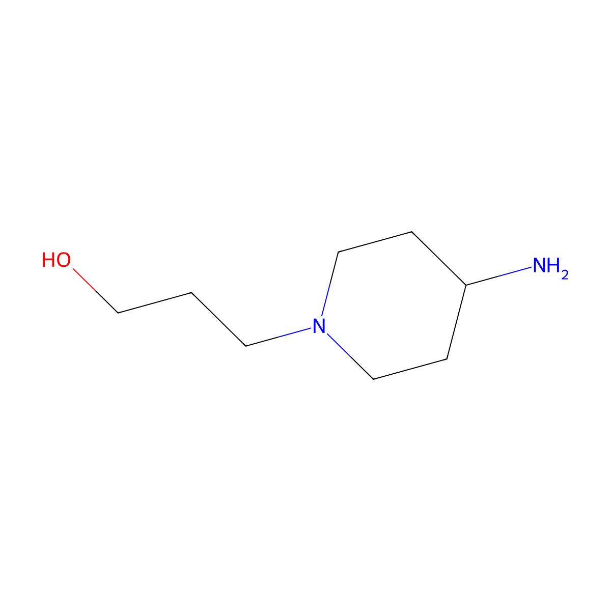 4-amino-1-Piperidinepropanol molecular structure, CAS 1098624-57-7