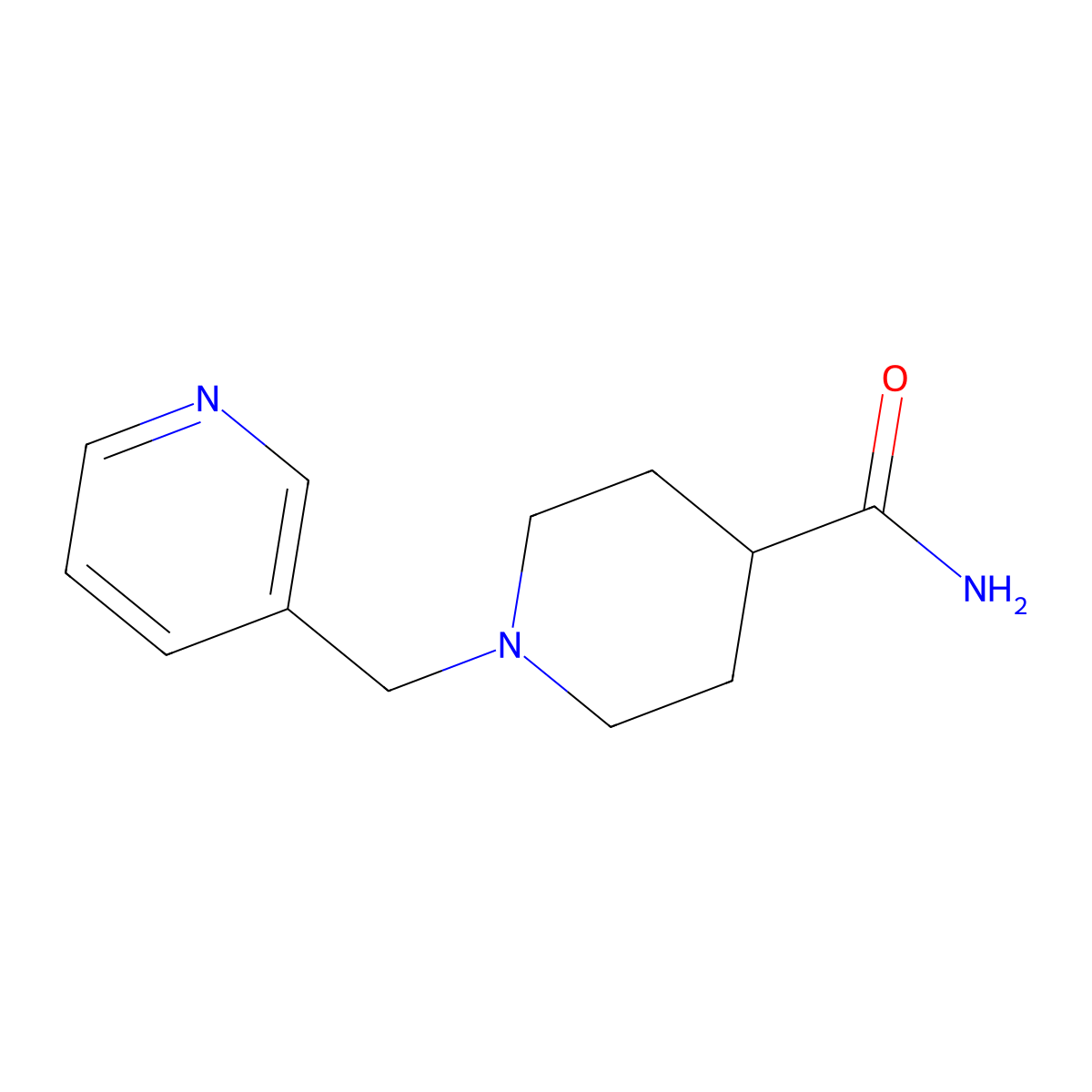 1-(Pyridin-3-ylmethyl)piperidine-4-carboxamide molecular structure, CAS 1098625-96-7