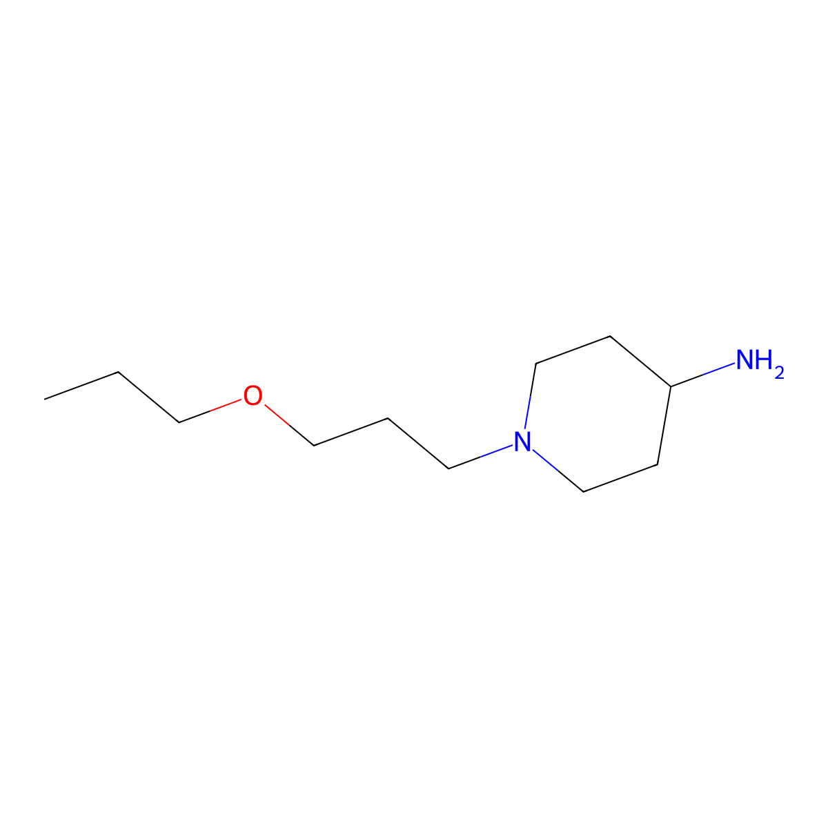 1-(3-Propoxypropyl)piperidin-4-amine molecular structure, CAS 1098626-10-8