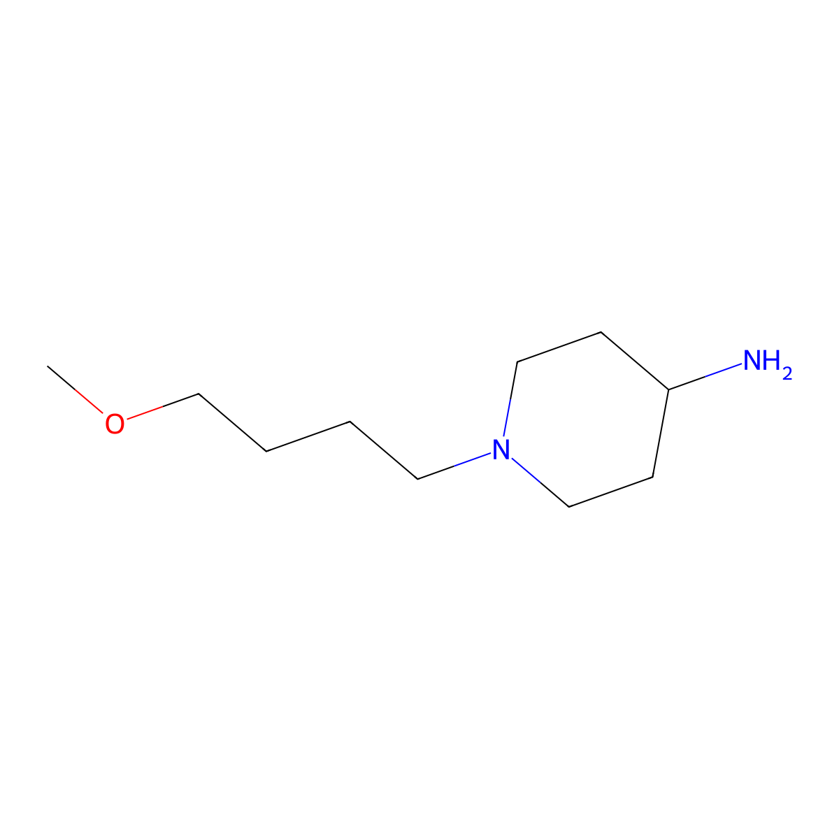 1-(4-Methoxybutyl)piperidin-4-amine molecular structure, CAS 1098627-30-5