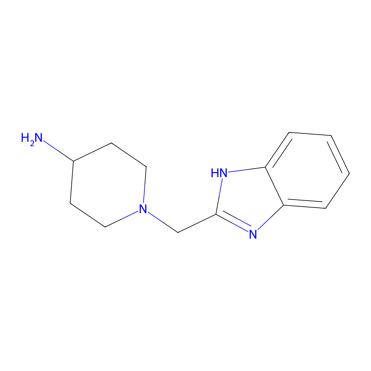 1-(1H-benzimidazol-2-ylmethyl)piperidin-4-amine molecular structure, CAS 1098627-56-5