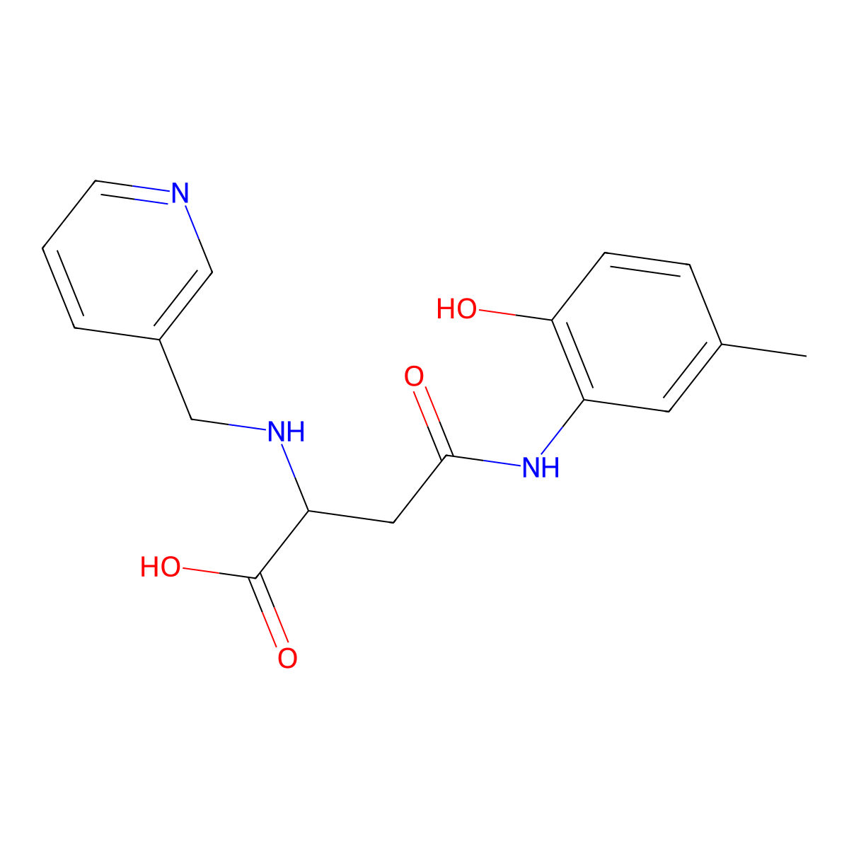 4-((2-Hydroxy-5-methylphenyl)amino)-4-oxo-2-((pyridin-3-ylmethyl)amino)butanoic acid molecular structure, CAS 1098634-05-9