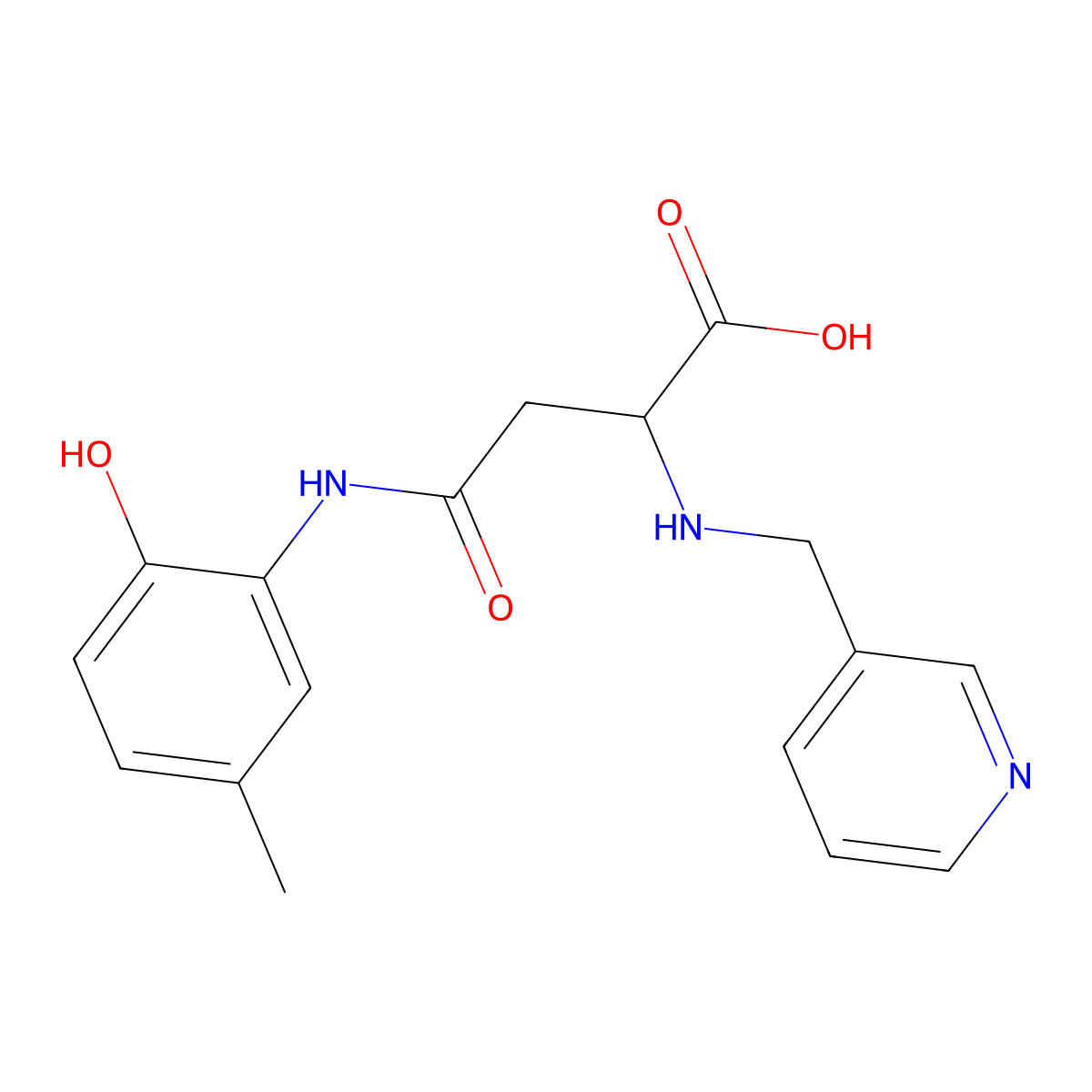 4-((2-Hydroxy-5-methylphenyl)amino)-4-oxo-2-((pyridin-3-ylmethyl)amino)butanoic acid molecular structure, CAS 1098634-05-9