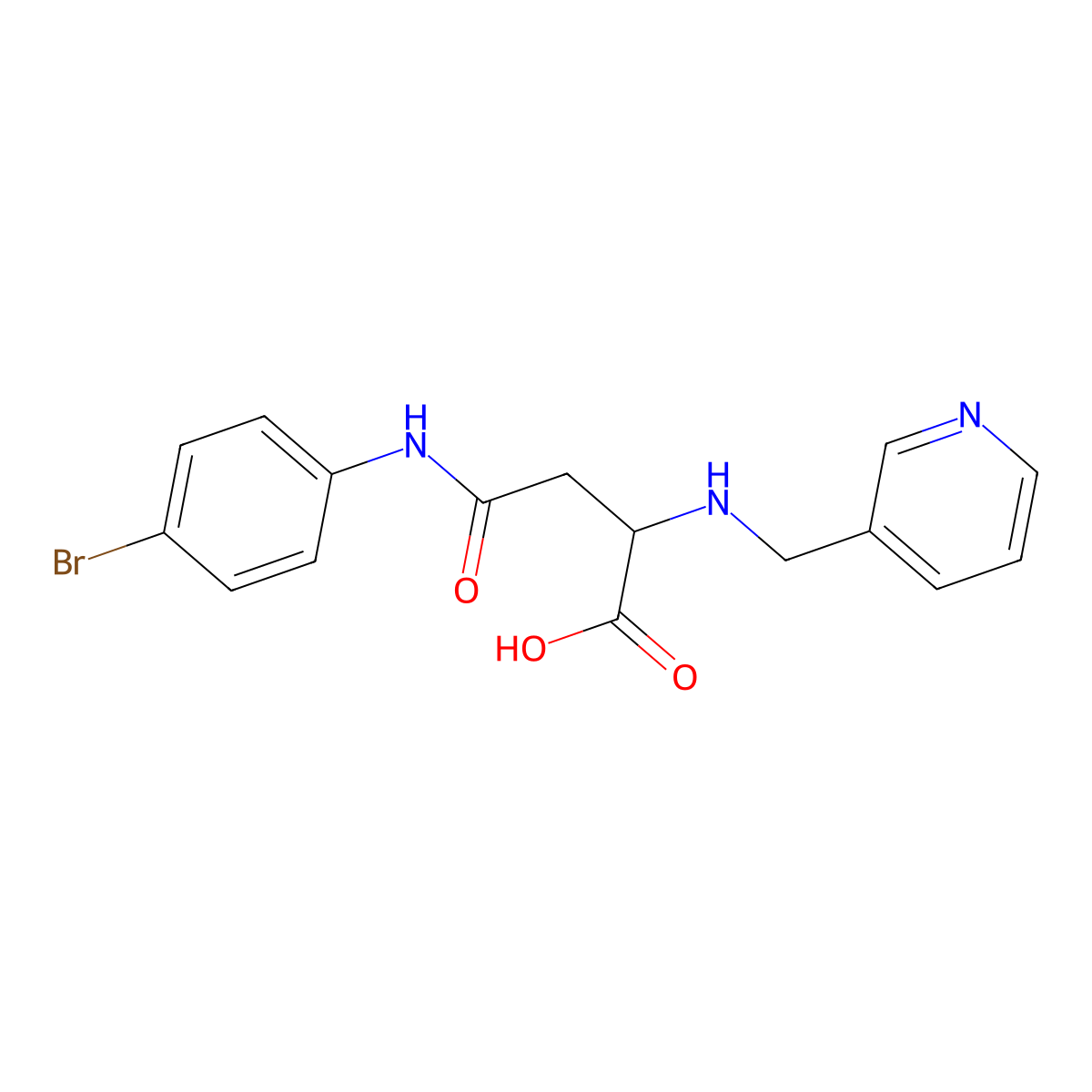 4-((4-Bromophenyl)amino)-4-oxo-2-((pyridin-3-ylmethyl)amino)butanoic acid molecular structure, CAS 1098637-44-5