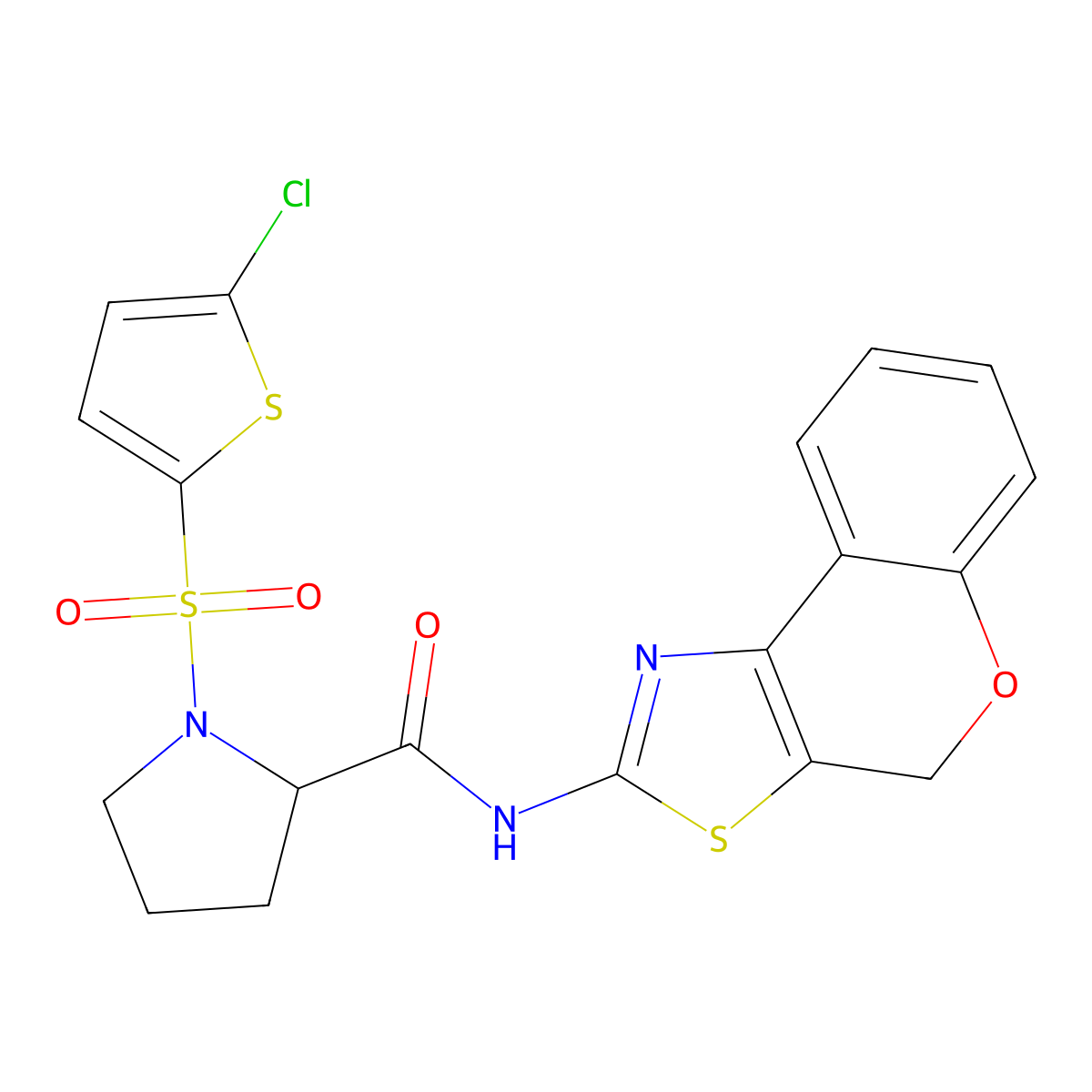 1-((5-chlorothiophen-2-yl)sulfonyl)-N-(4H-chromeno[4,3-d]thiazol-2-yl)pyrrolidine-2-carboxamide molecular structure, CAS 1098645-29-4