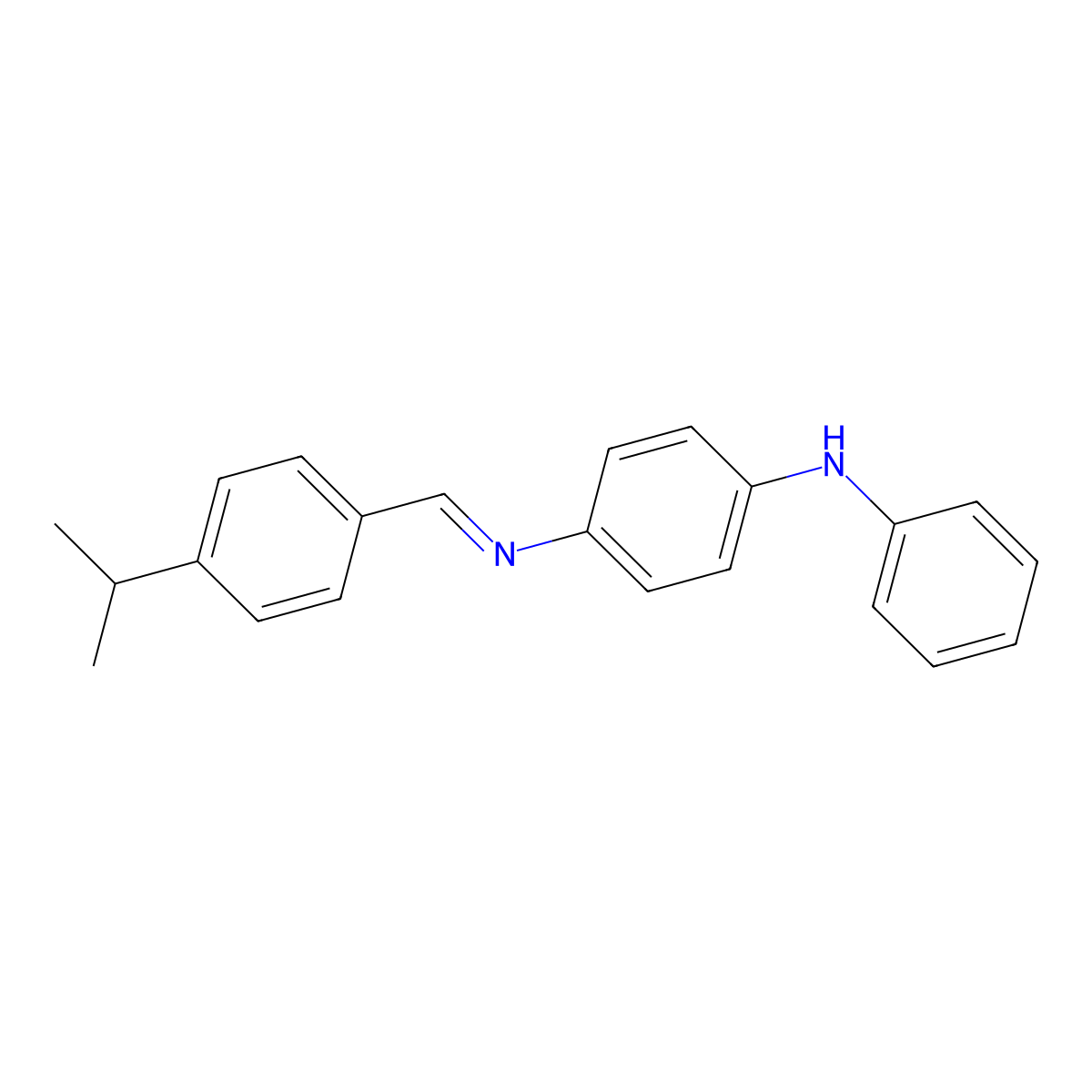 N-(4-Isopropylbenzylidene)-N'-phenyl-1,4-phenylenediamine molecular structure, CAS 109867-19-8
