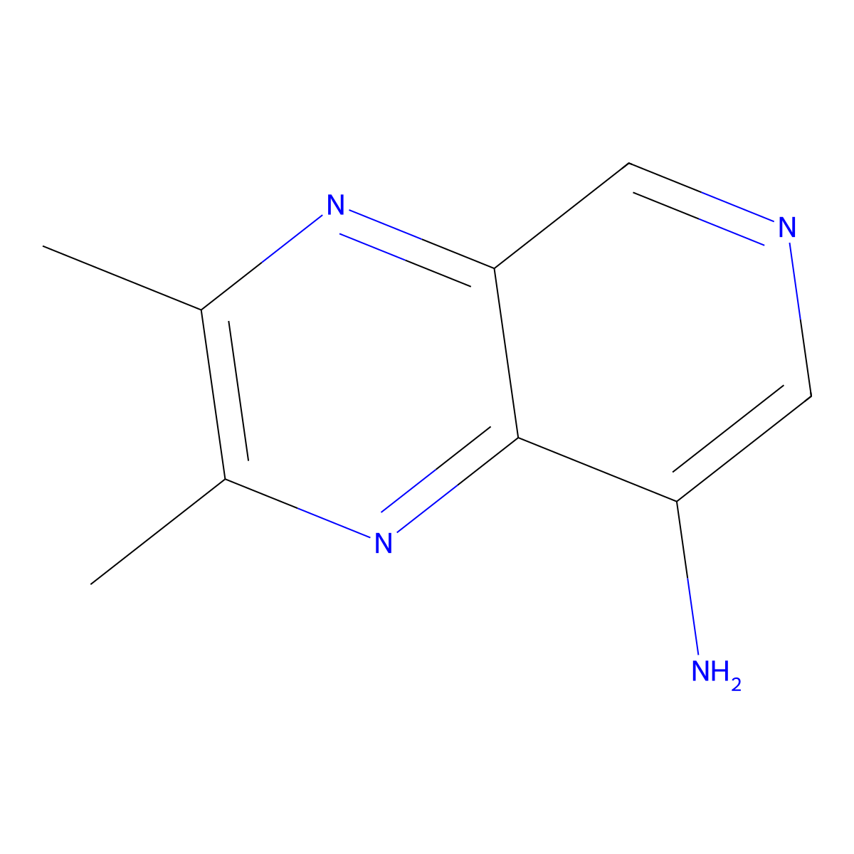 2,3-Dimethylpyrido[3,4-B]pyrazin-8-amine molecular structure, CAS 109868-80-6