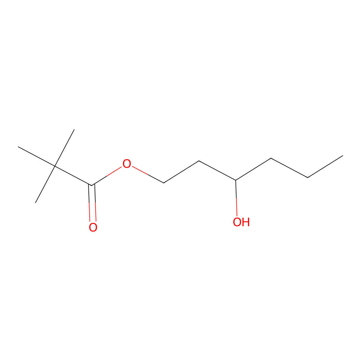 3-Hydroxyhexyl 2,2-dimethylpropanoate molecular structure, CAS 109873-75-8