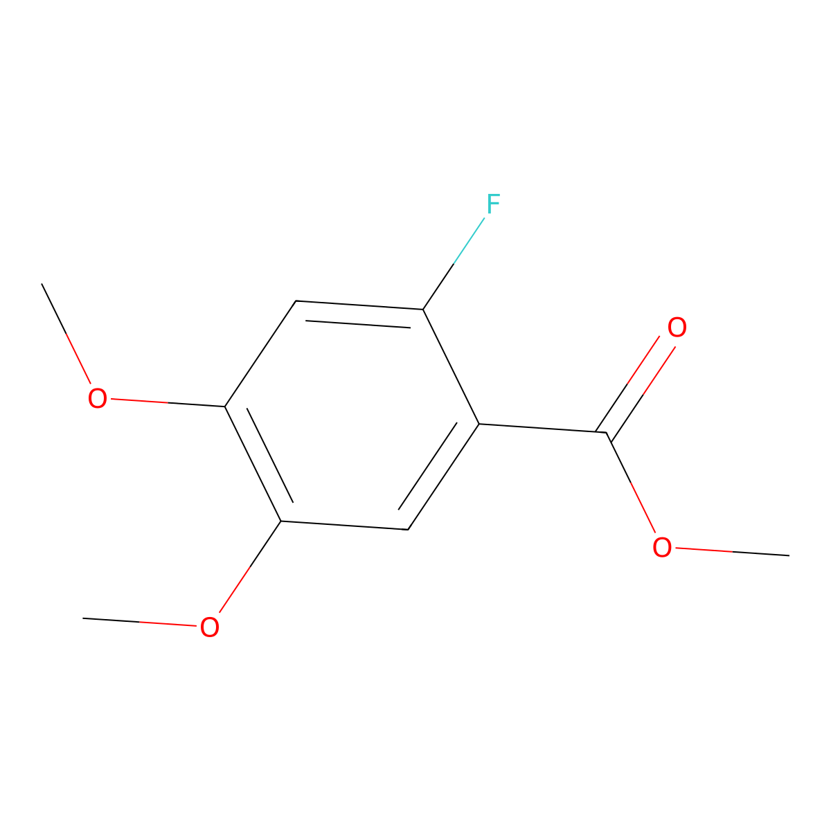 Methyl 2-fluoro-4,5-dimethoxybenzoate molecular structure, CAS 109877-66-9