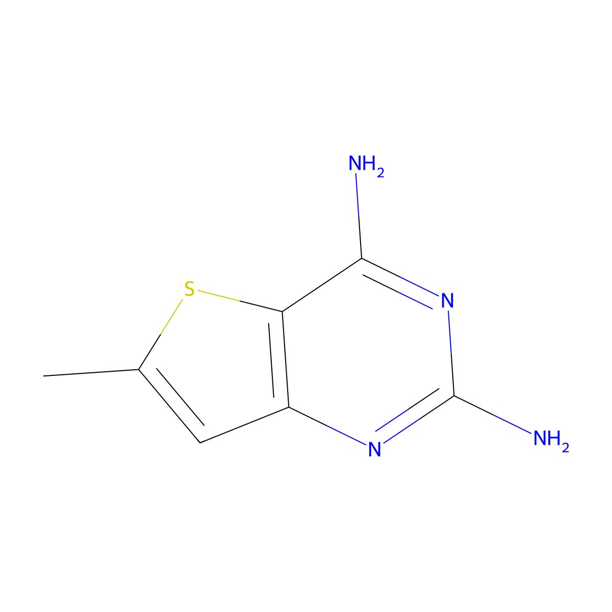 6-Methylthieno[3,2-d]pyrimidine-2,4-diamine molecular structure, CAS 109879-87-0