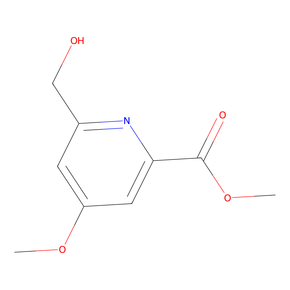 Methyl 6-(hydroxymethyl)-4-methoxypicolinate molecular structure, CAS 109880-39-9