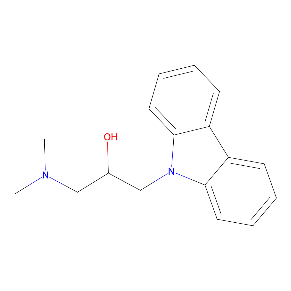 1-Carbazol-9-yl-3-dimethylamino-propan-2-ol molecular structure, CAS 109883-70-7