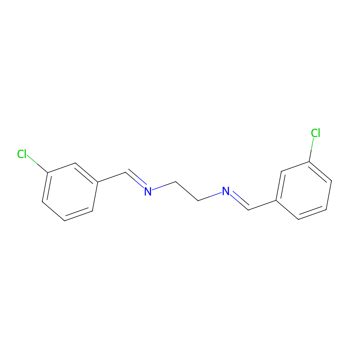 N~1~,N~2~-bis[(3-chlorophenyl)methylene]-1,2-ethanediamine molecular structure, CAS 109886-97-7