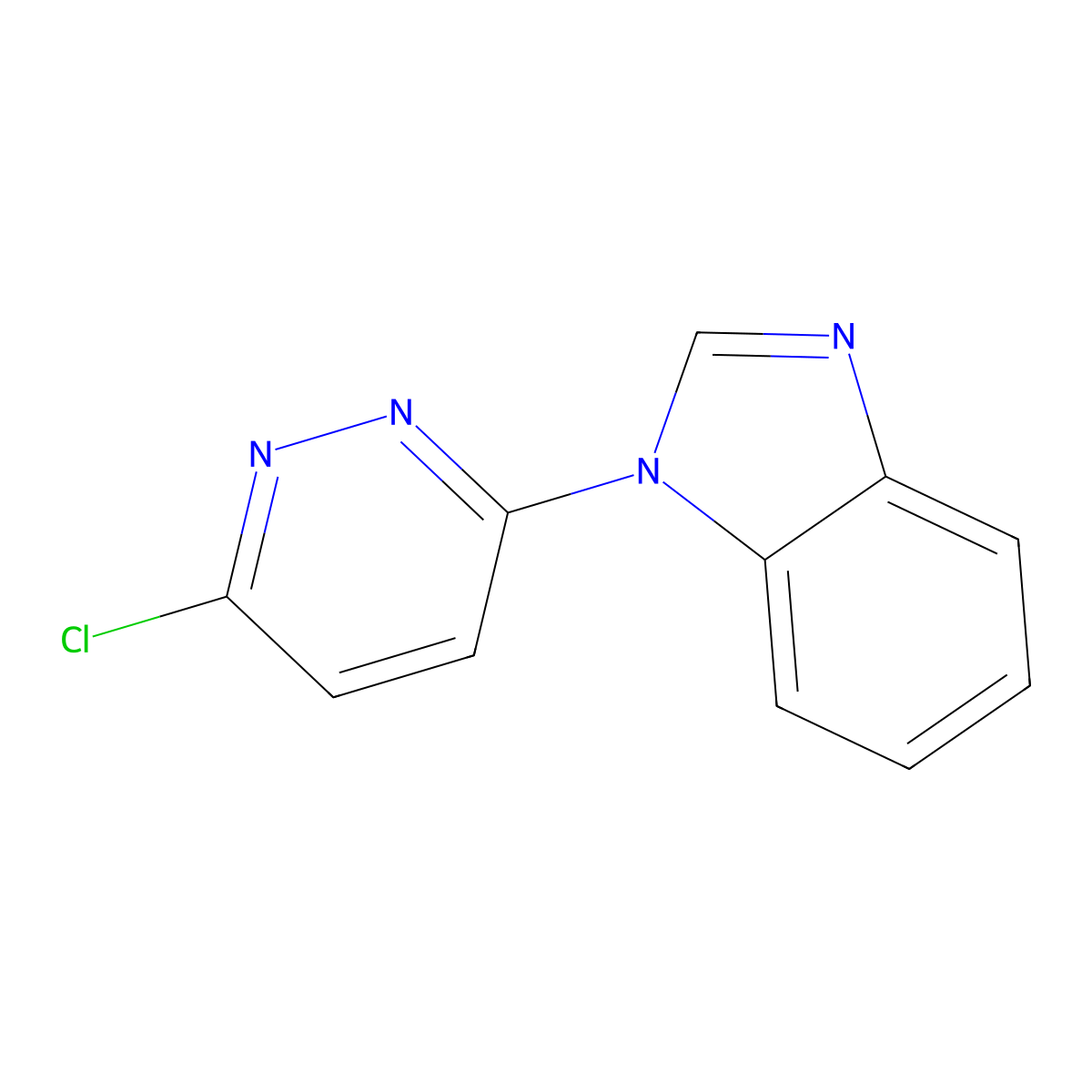 1-(6-chloropyridazin-3-yl)-1H-benzo[d]imidazole molecular structure, CAS 109890-25-7