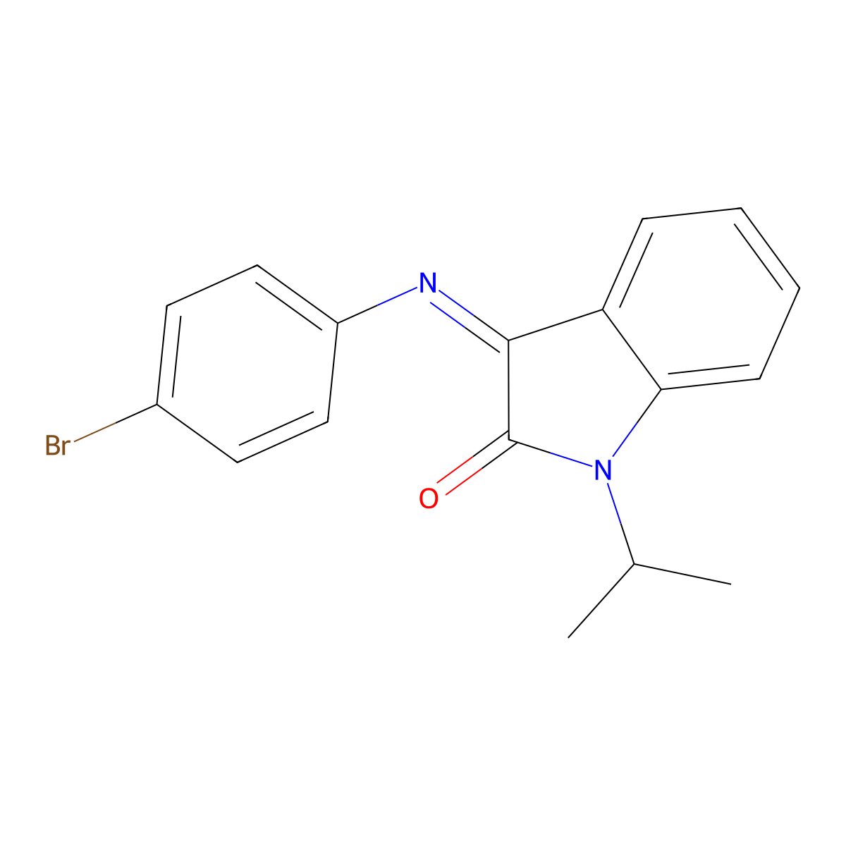 3-(4-Bromophenyl)imino-1-propan-2-ylindol-2-one molecular structure, CAS 1098979-66-8