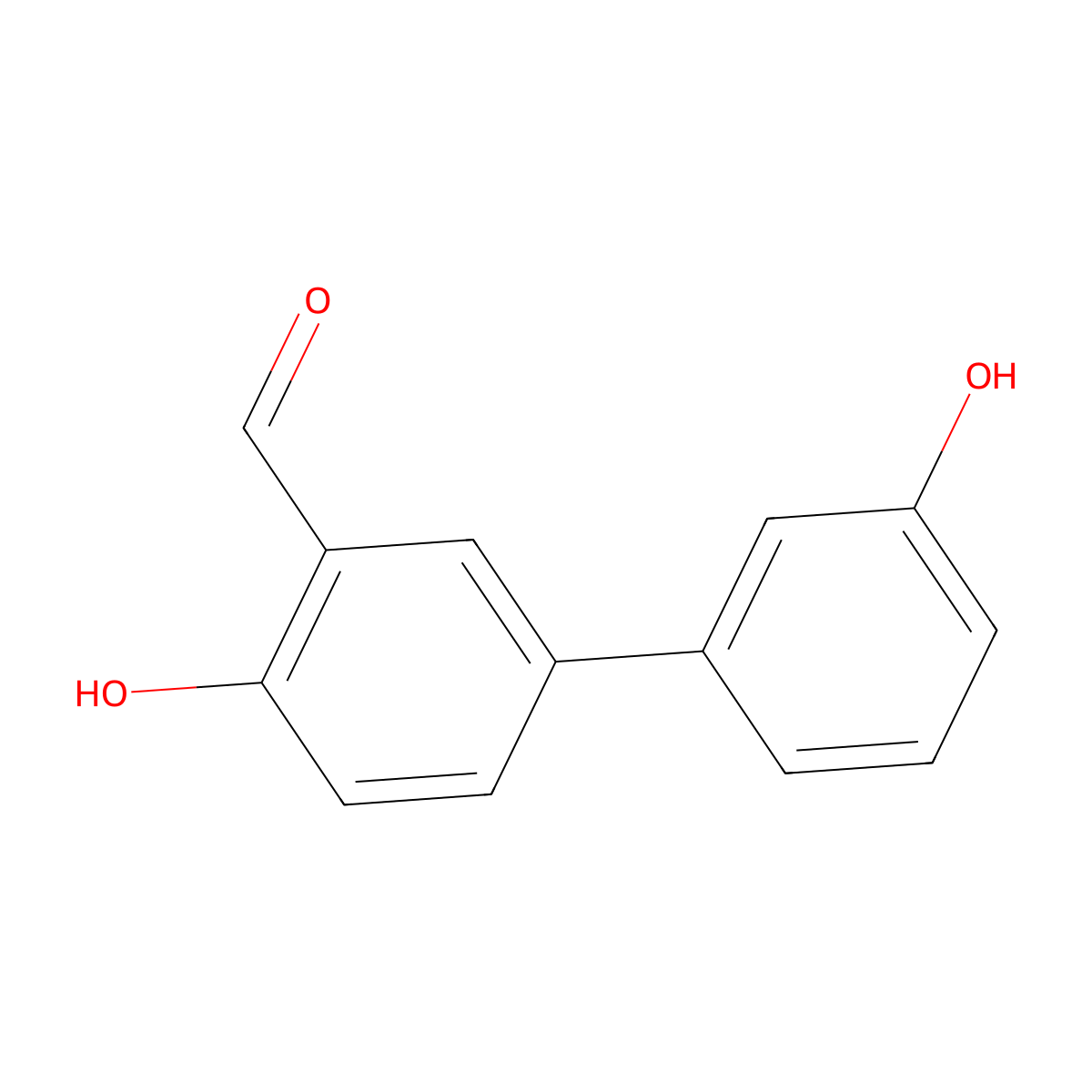 2-Formyl-4-(3-hydroxyphenyl)phenol molecular structure, CAS 1098984-10-1