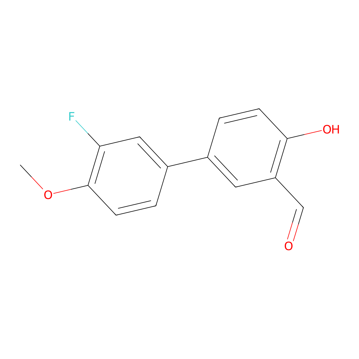 4-(3-Fluoro-4-methoxyphenyl)-2-formylphenol molecular structure, CAS 1098984-27-0