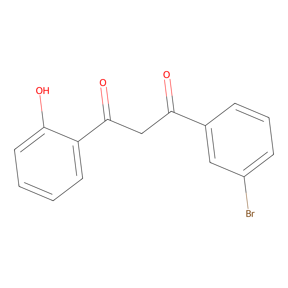1,3-Propanedione, 1-(3-bromophenyl)-3-(2-hydroxyphenyl)- molecular structure, CAS 109899-86-7