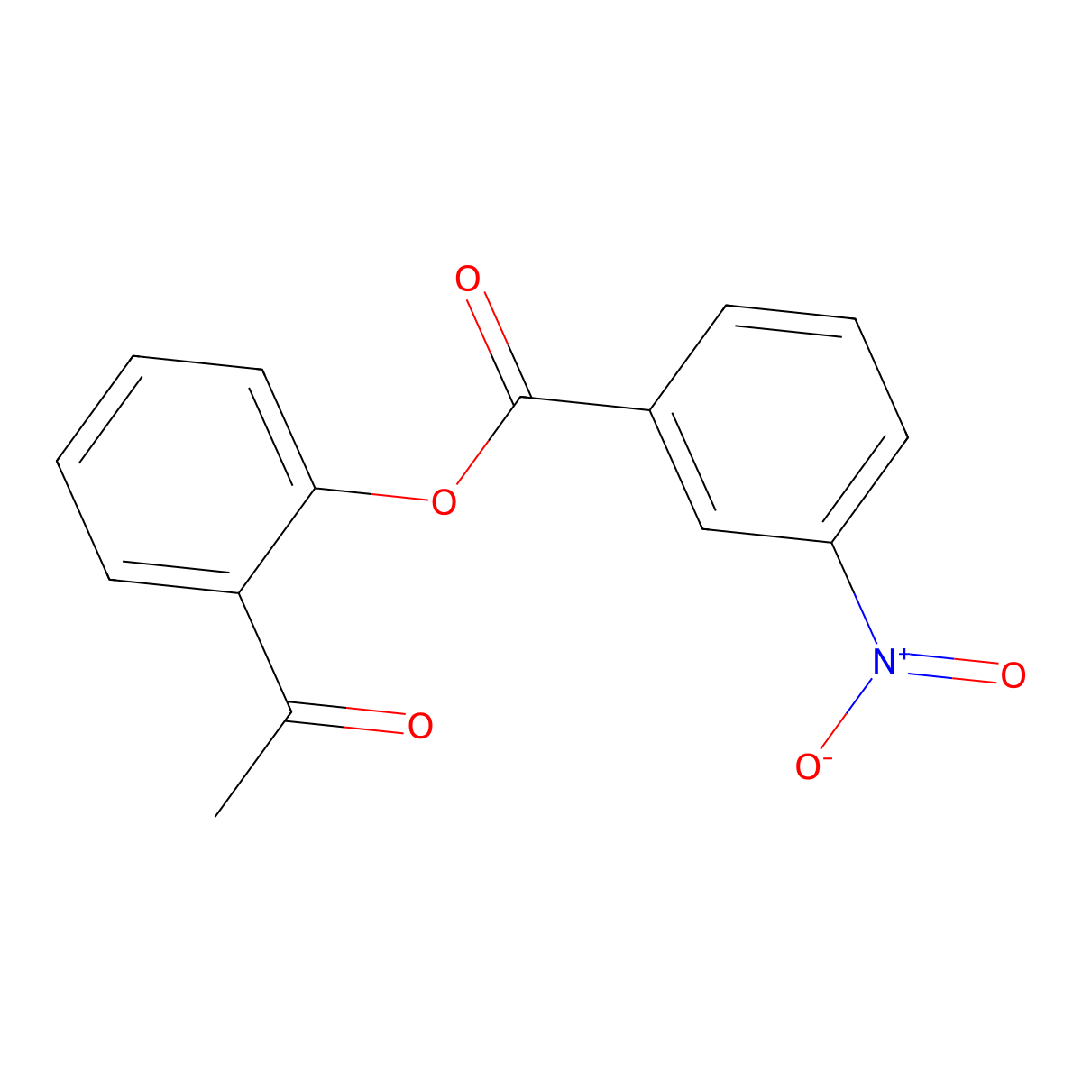 2-Acetylphenyl 3-nitrobenzoate molecular structure, CAS 109899-88-9