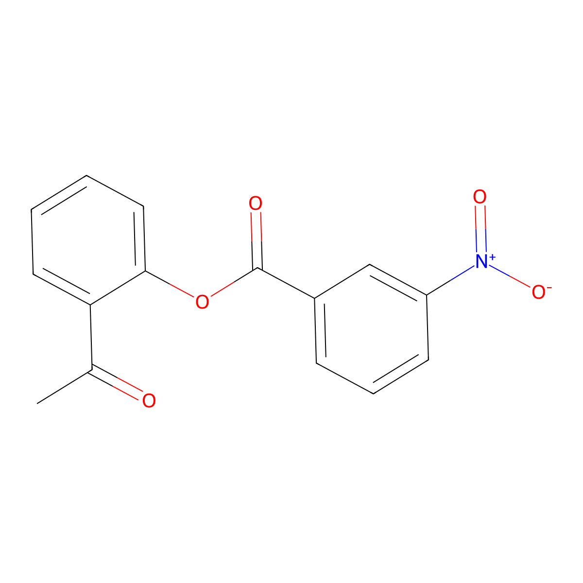 2-Acetylphenyl 3-nitrobenzoate molecular structure, CAS 109899-88-9