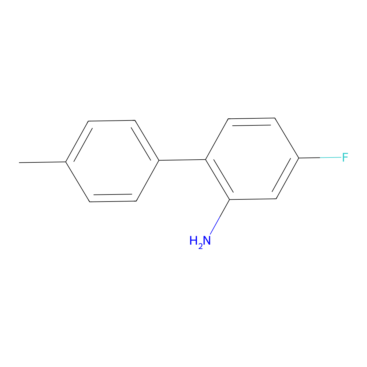 4-Fluoro-4'-methyl[1,1'-biphenyl]-2-amine molecular structure, CAS 1098990-31-8