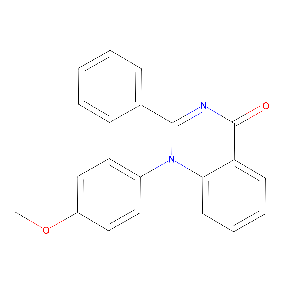 1-(4-Methoxyphenyl)-2-phenylquinazolin-4(1H)-one molecular structure, CAS 1099-99-6