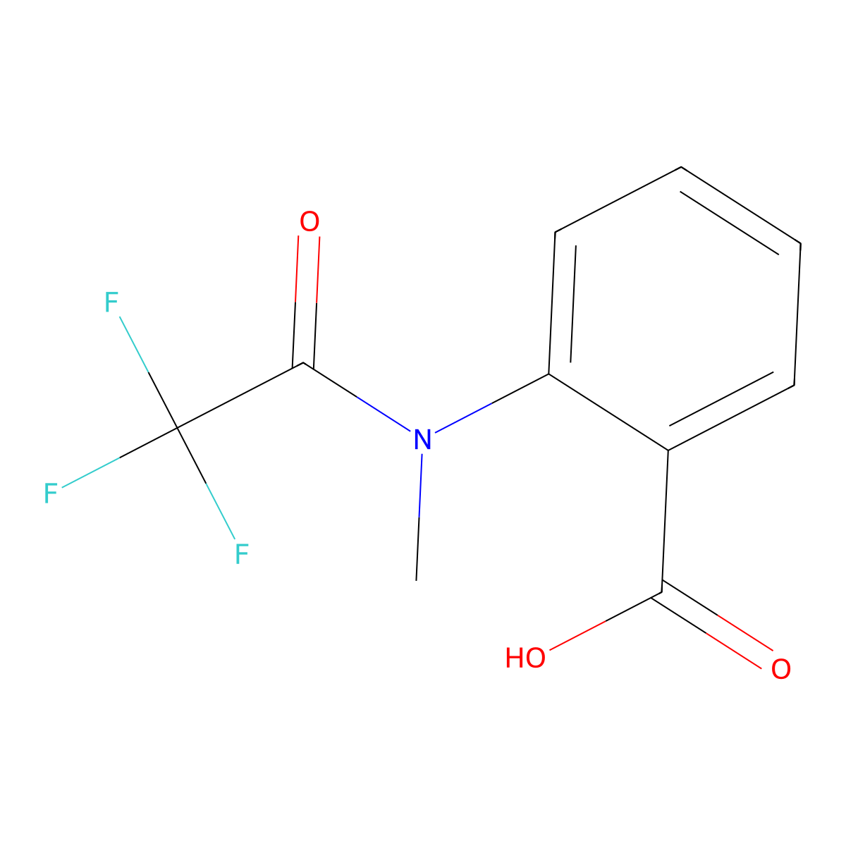 2-(2,2,2-Trifluoro-n-methylacetamido)benzoic acid molecular structure, CAS 1099016-47-3
