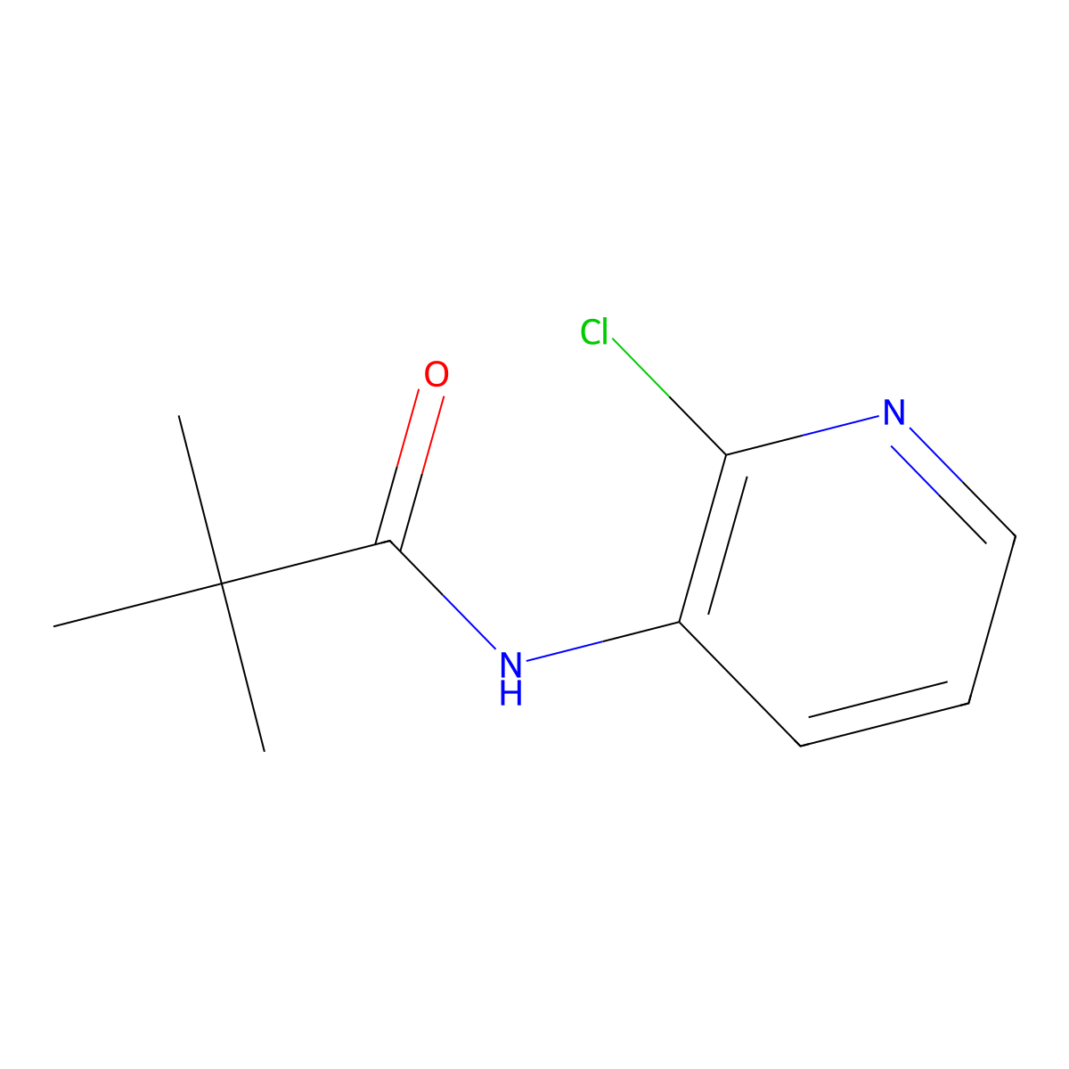 N-(2-chloropyridin-3-yl)-2,2-dimethylpropanamide molecular structure, CAS 109902-33-2
