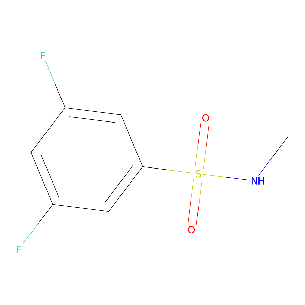 3,5-Difluoro-N-methylbenzene-1-sulfonamide molecular structure, CAS 1099020-56-0