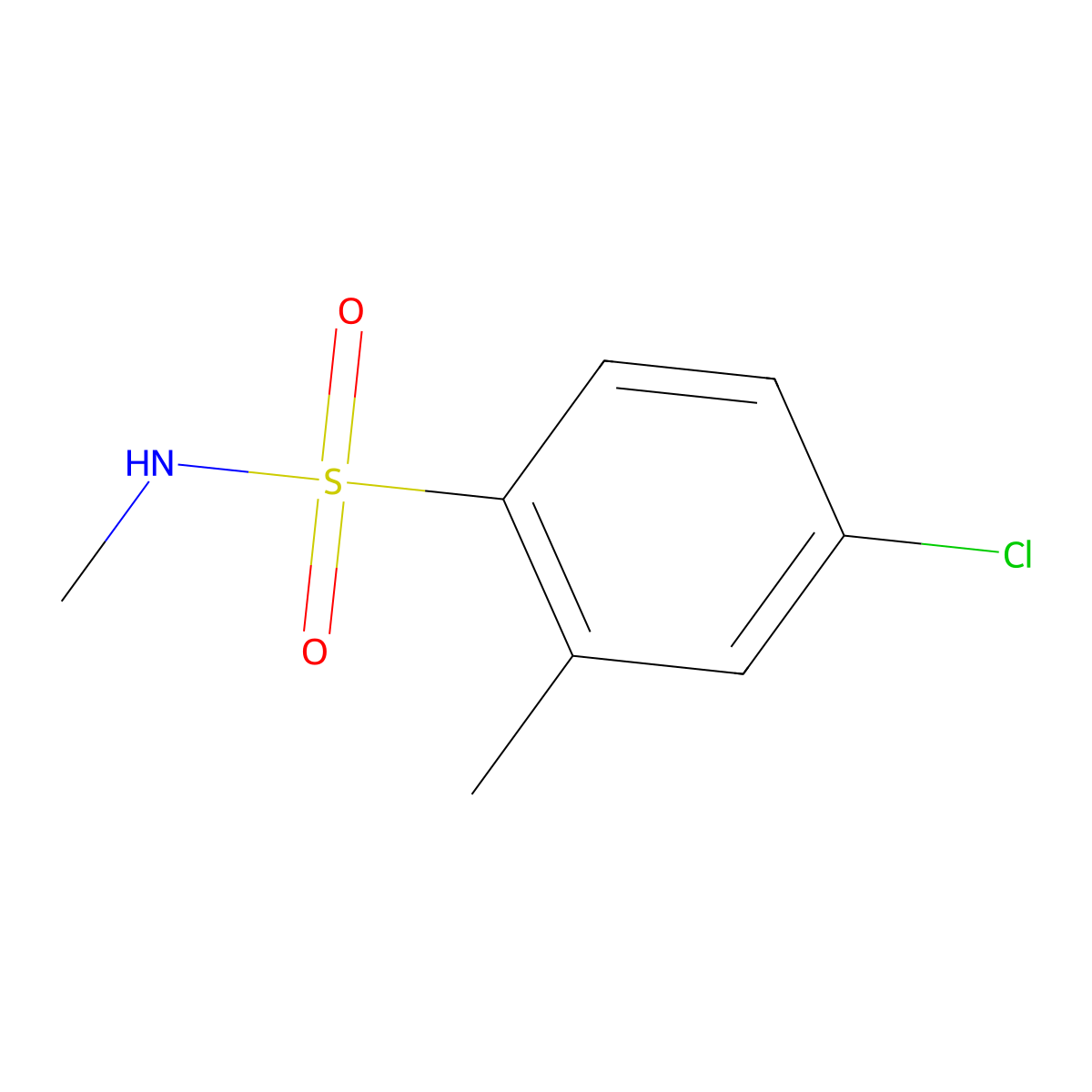 4-Chloro-N,2-dimethylbenzene-1-sulfonamide molecular structure, CAS 1099029-83-0