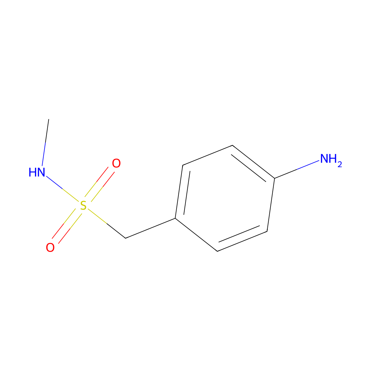 4-Amino-N-methylbenzenemethanesulfonamide molecular structure, CAS 109903-35-7