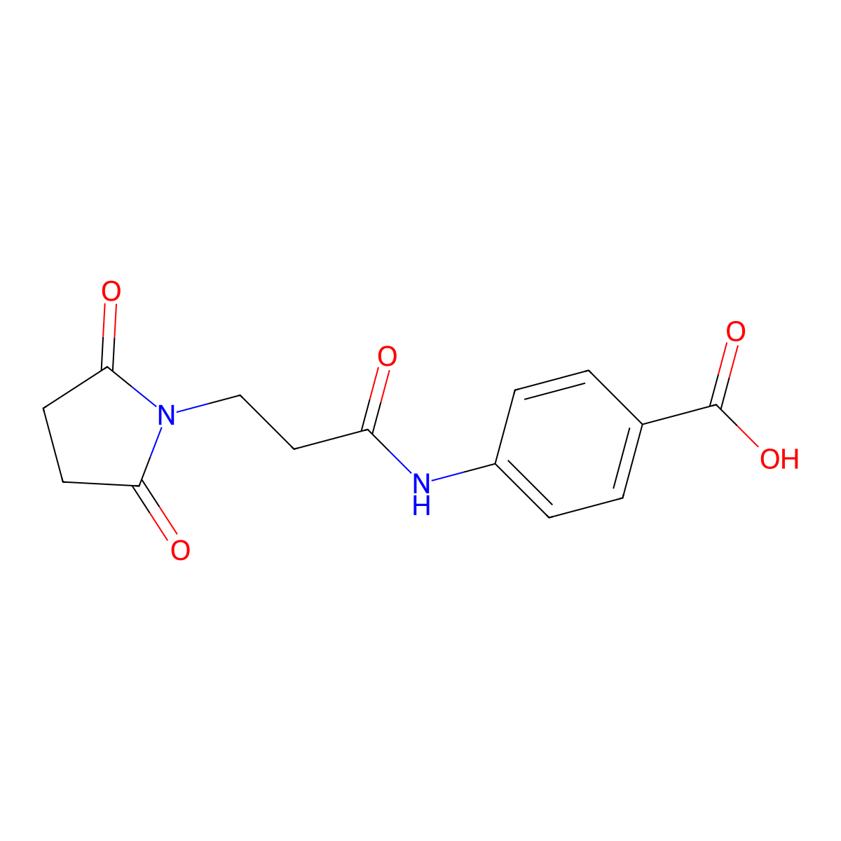 4-[3-(2,5-Dioxopyrrolidin-1-yl)propanamido]benzoic acid molecular structure, CAS 1099032-66-2