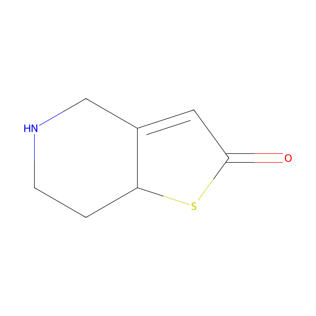 5,6,7,7a-tetrahydrothieno[3,2-c]pyridin-2(4H)-one molecular structure, CAS 109904-37-2
