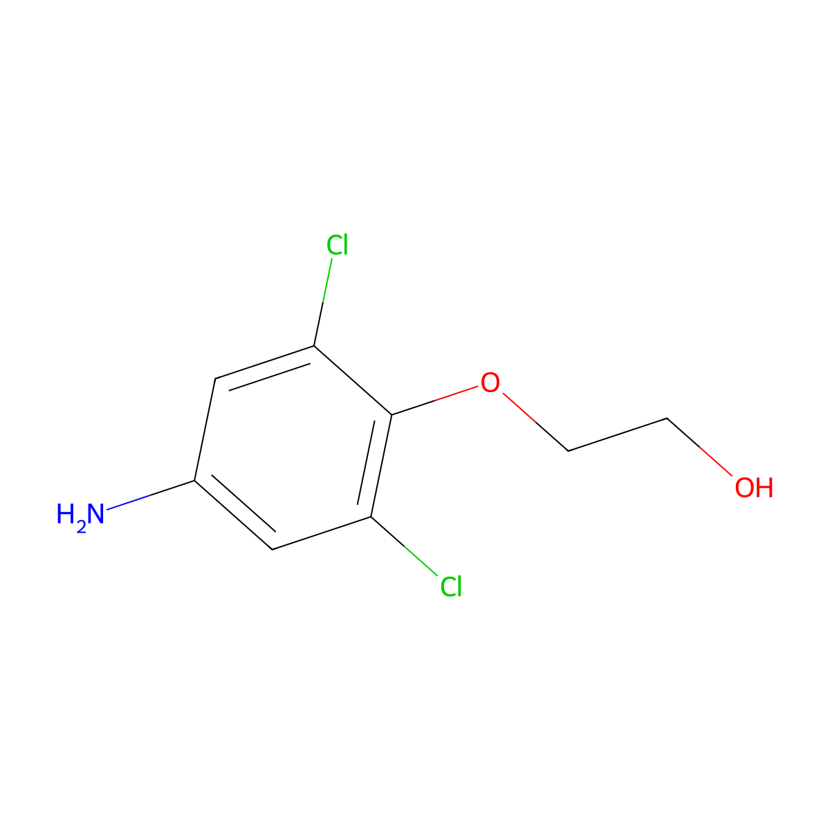 2-(4-Amino-2,6-dichlorophenoxy)ethan-1-OL molecular structure, CAS 1099046-44-2