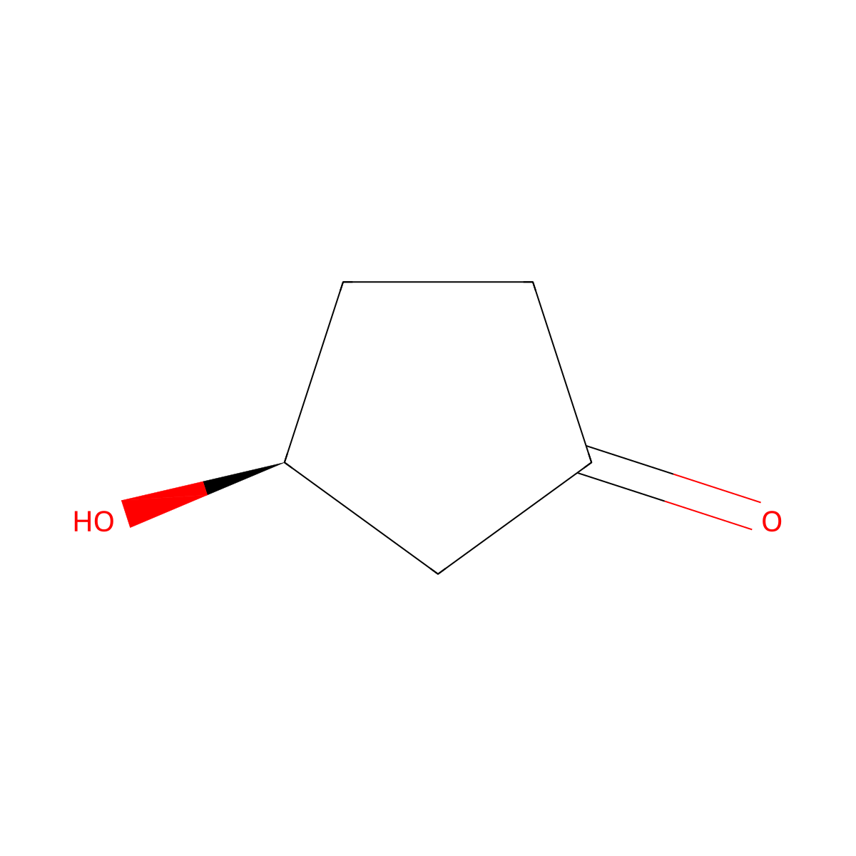 (3S)-3-hydroxycyclopentan-1-one molecular structure, CAS 109905-54-6