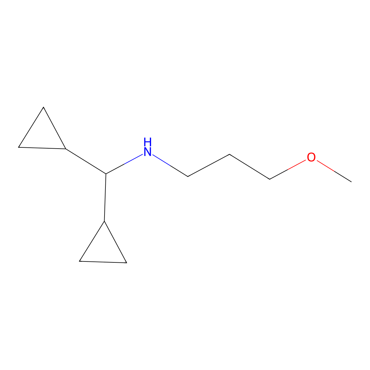 (Dicyclopropylmethyl)(3-methoxypropyl)amine molecular structure, CAS 1099051-38-3