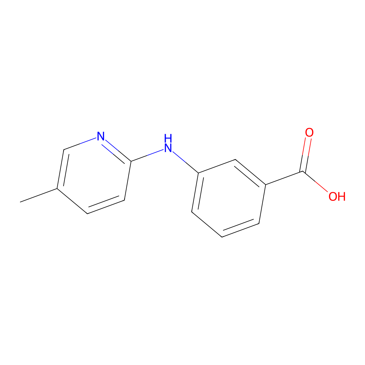 3-((5-Methylpyridin-2-yl)amino)benzoic acid molecular structure, CAS 1099057-20-1