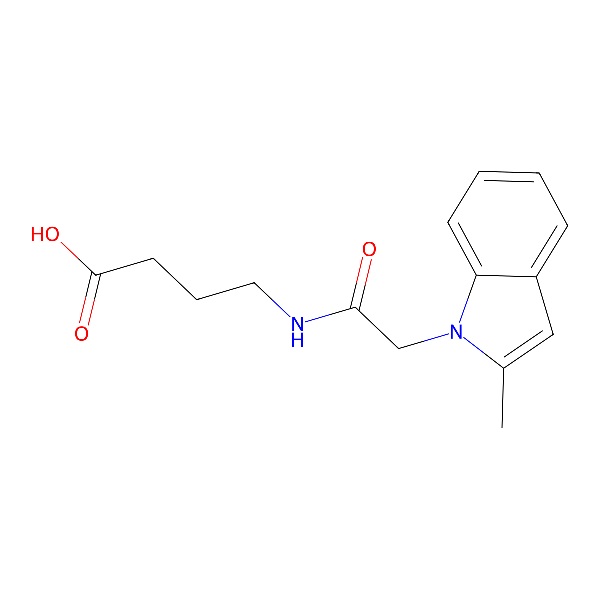 4-{[(2-methyl-1H-indol-1-yl)acetyl]amino}butanoic acid molecular structure, CAS 1099080-72-4