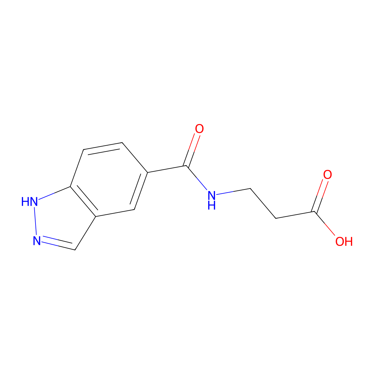 3-(1H-indazol-5-ylformamido)propanoic acid molecular structure, CAS 1099107-57-9