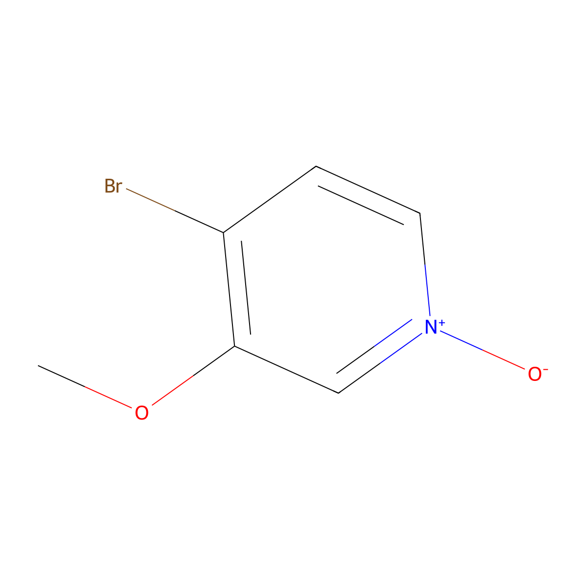 4-Bromo-3-methoxypyridine 1-oxide molecular structure, CAS 109911-37-7