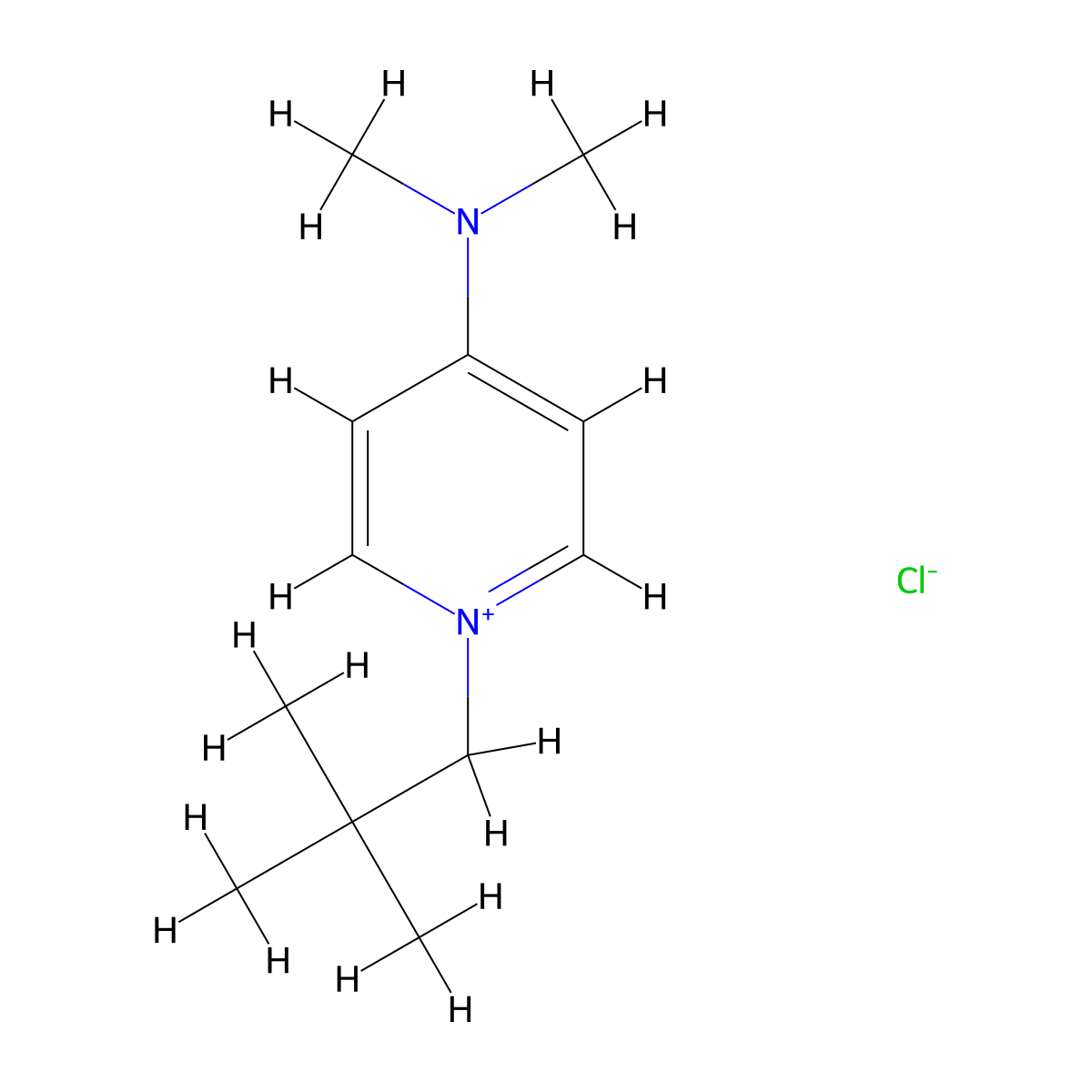 4-(Dimethylamino)-1-(2,2-dimethylpropyl)pyridin-1-ium chloride molecular structure, CAS 109911-77-5