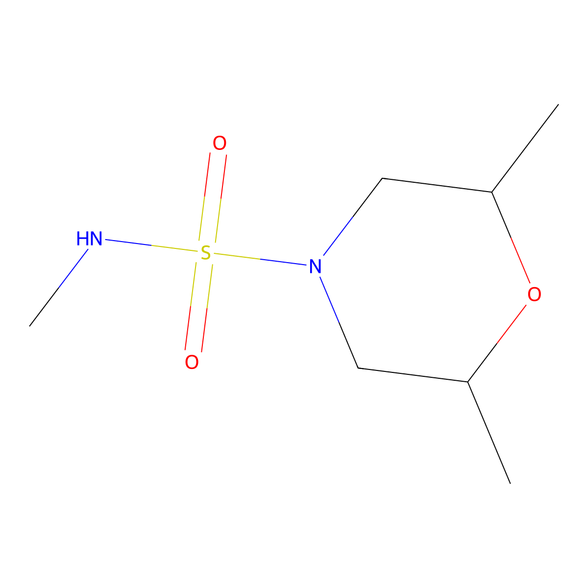 N,2,6-trimethylmorpholine-4-sulfonamide molecular structure, CAS 1099112-74-9