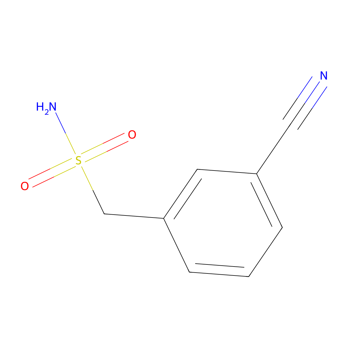 (3-Cyanophenyl)methanesulfonamide molecular structure, CAS 1099122-39-0