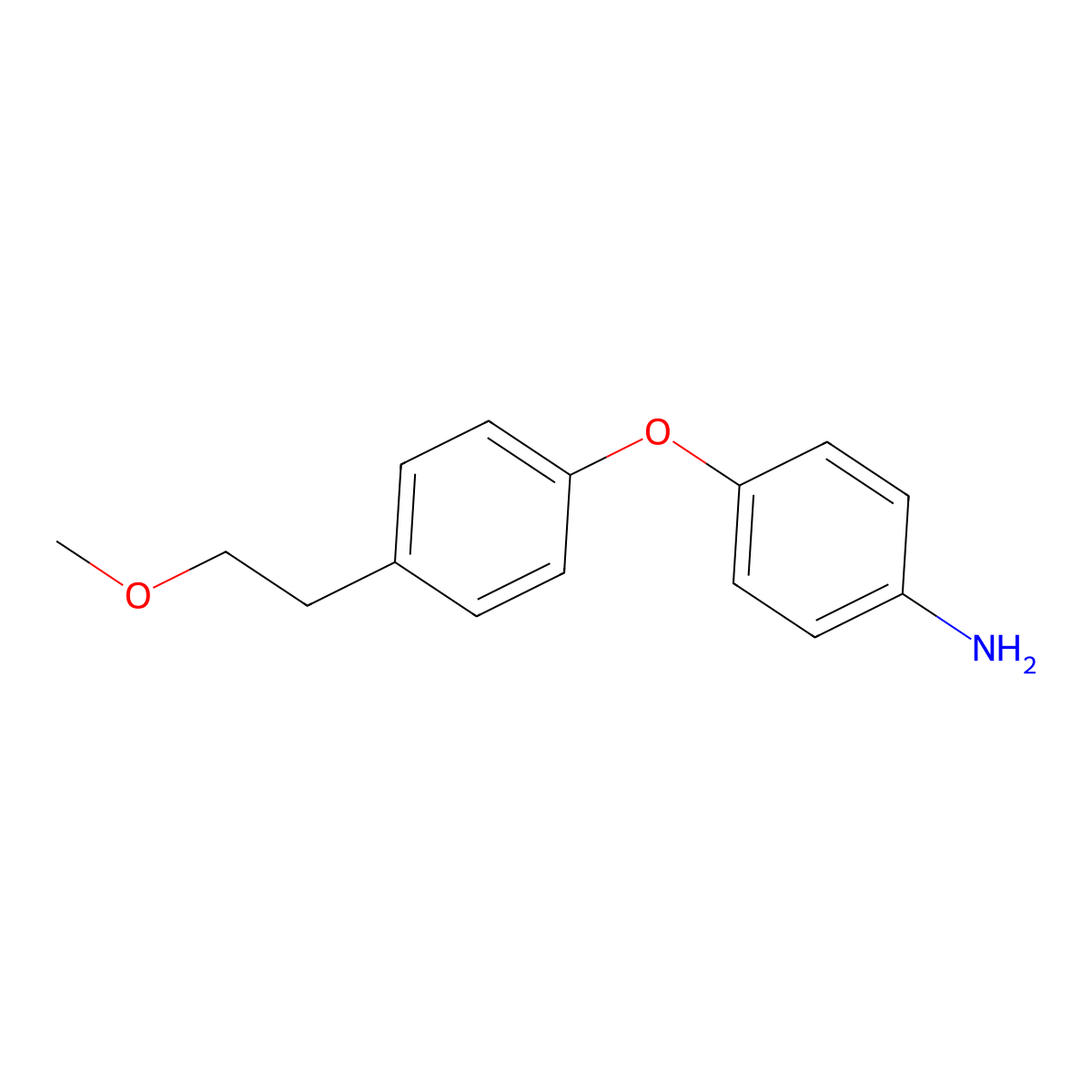 4-[4-(2-Methoxyethyl)phenoxy]aniline molecular structure, CAS 1099130-23-0